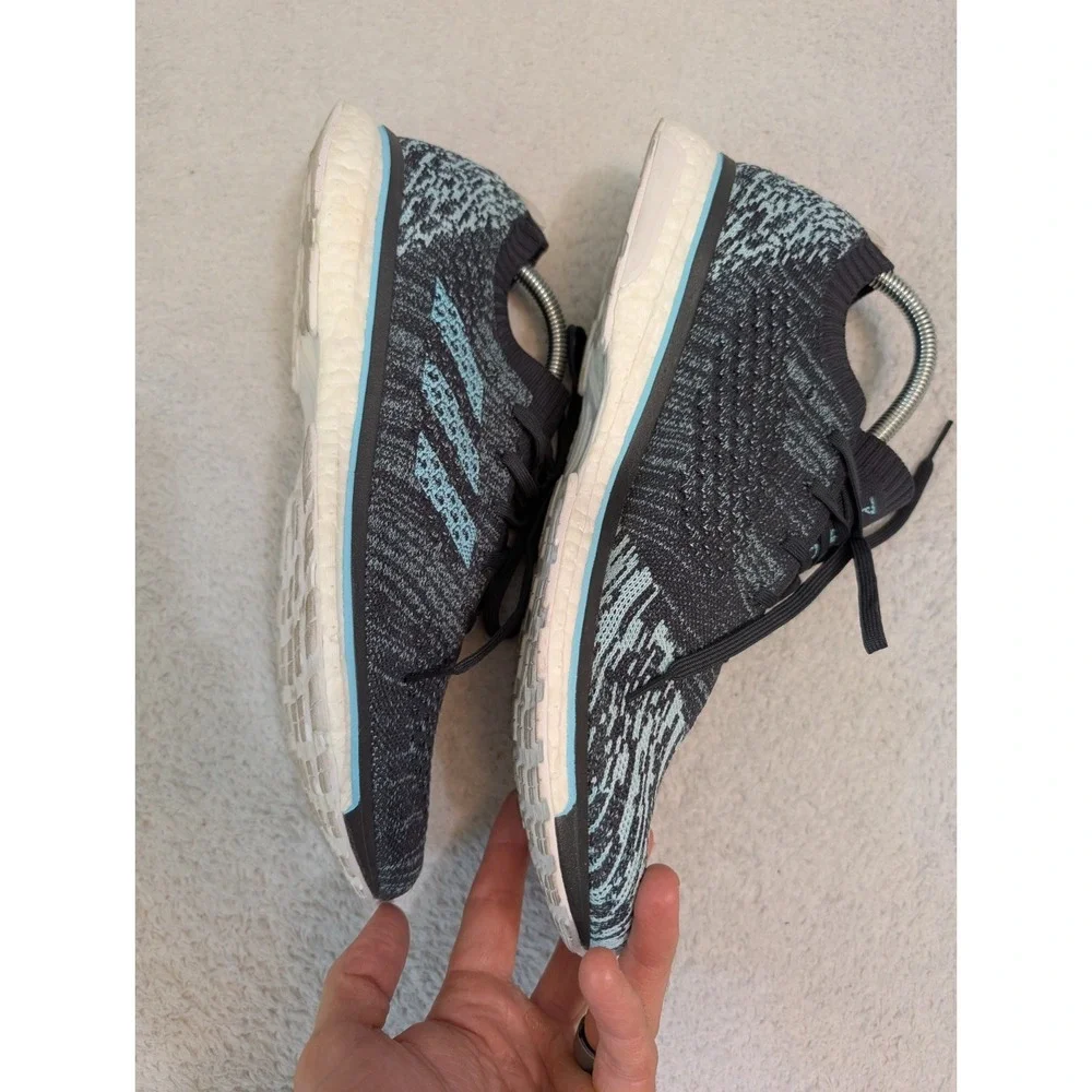 Adidas Men's AdiZero Prime Parley Gray‎ Knit Running Sneakers Size 12